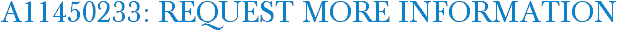 A11450233: Request More Information