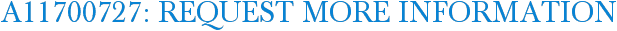 A11700727: Request More Information
