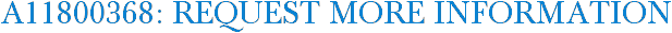 A11800368: Request More Information