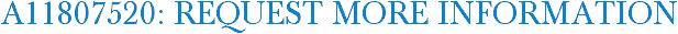 A11807520: Request More Information