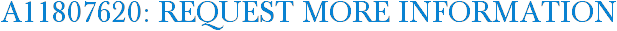 A11807620: Request More Information