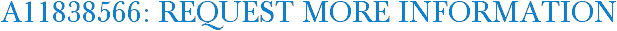 A11838566: Request More Information