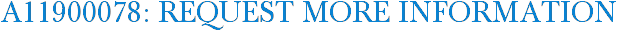 A11900078: Request More Information