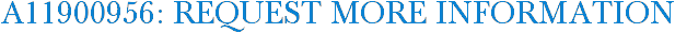 A11900956: Request More Information