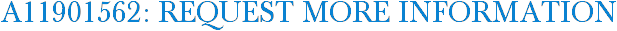 A11901562: Request More Information