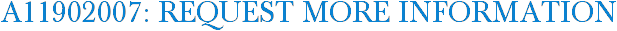 A11902007: Request More Information