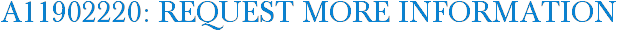 A11902220: Request More Information