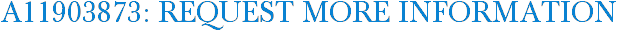 A11903873: Request More Information