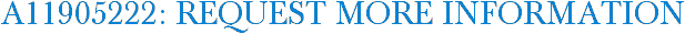 A11905222: Request More Information