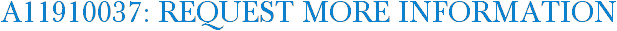 A11910037: Request More Information