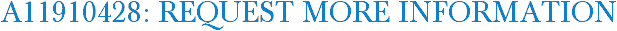 A11910428: Request More Information