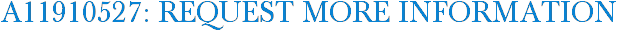 A11910527: Request More Information