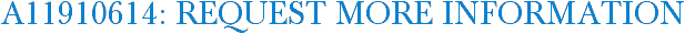 A11910614: Request More Information