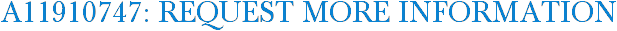 A11910747: Request More Information