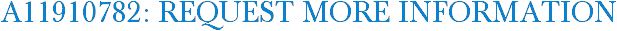 A11910782: Request More Information