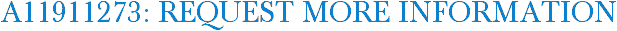 A11911273: Request More Information