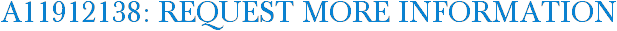 A11912138: Request More Information