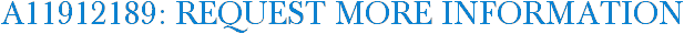 A11912189: Request More Information