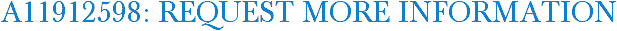 A11912598: Request More Information