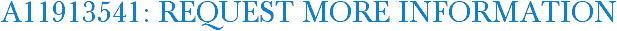 A11913541: Request More Information