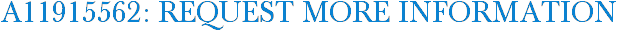 A11915562: Request More Information