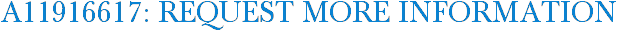 A11916617: Request More Information