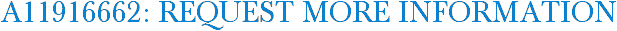 A11916662: Request More Information