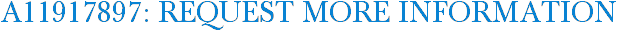A11917897: Request More Information