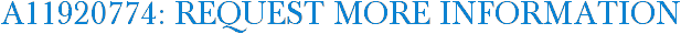 A11920774: Request More Information