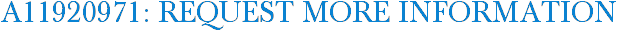 A11920971: Request More Information