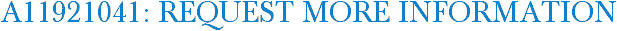 A11921041: Request More Information
