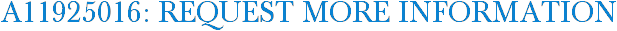 A11925016: Request More Information