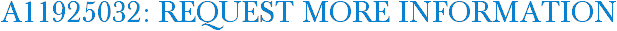 A11925032: Request More Information