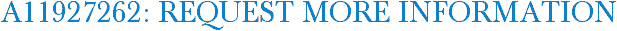 A11927262: Request More Information