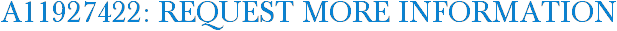 A11927422: Request More Information