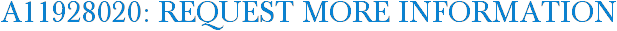 A11928020: Request More Information