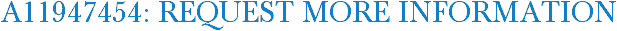 A11947454: Request More Information