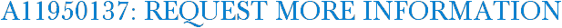 A11950137: Request More Information