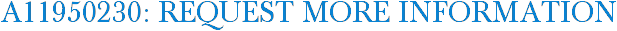 A11950230: Request More Information
