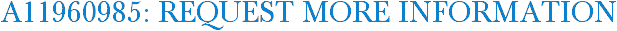 A11960985: Request More Information