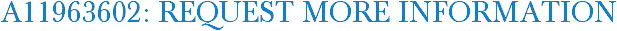 A11963602: Request More Information