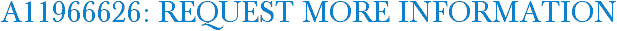 A11966626: Request More Information