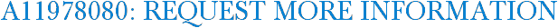 A11978080: Request More Information