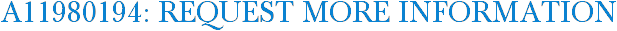 A11980194: Request More Information