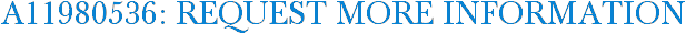 A11980536: Request More Information