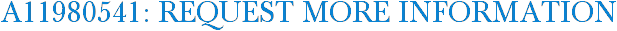 A11980541: Request More Information