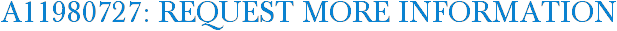 A11980727: Request More Information