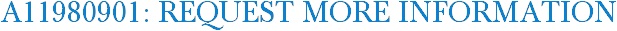 A11980901: Request More Information
