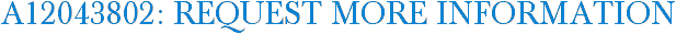 A12043802: Request More Information
