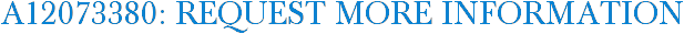 A12073380: Request More Information